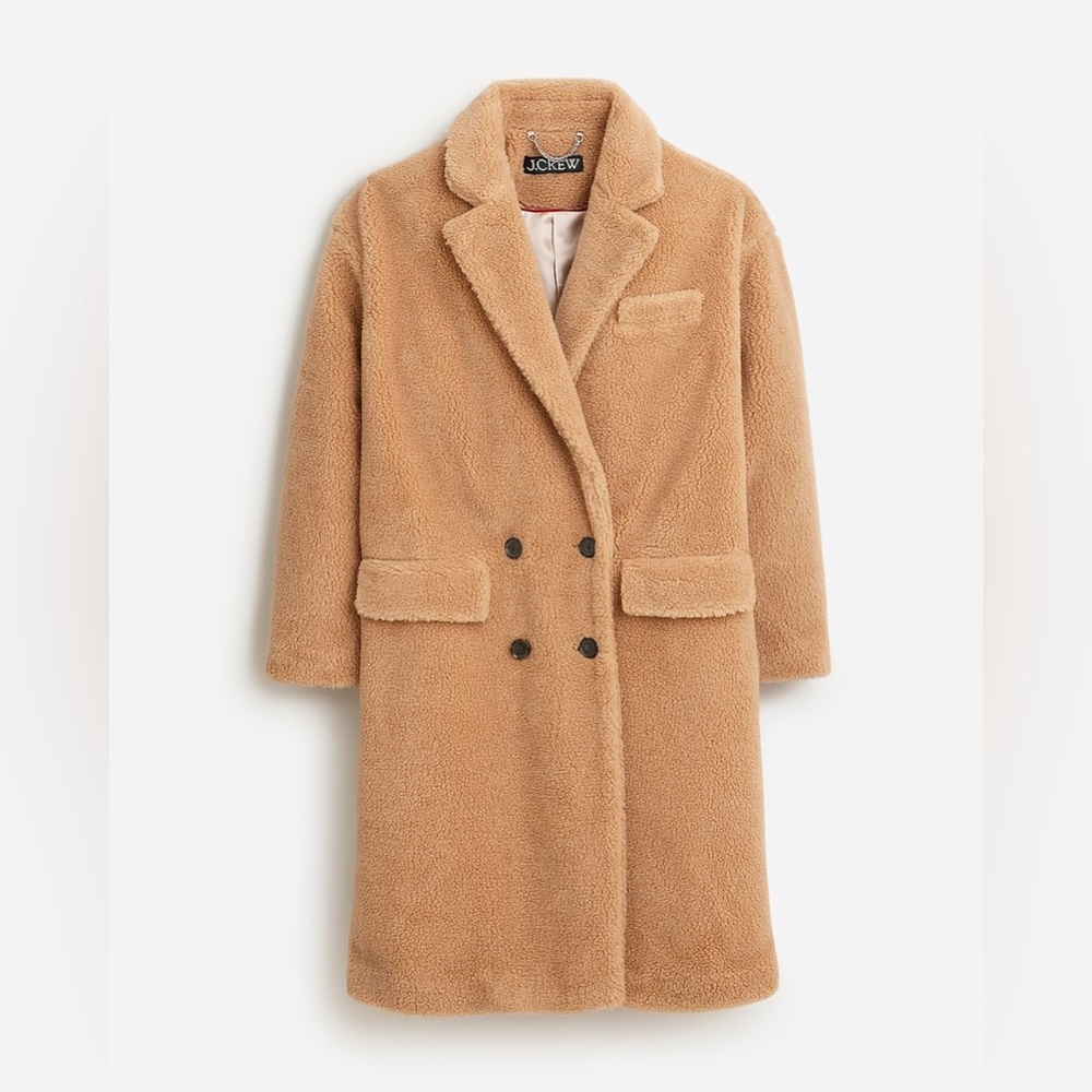 J.Crew Relaxed Topcoat in Sherpa Blend - MP